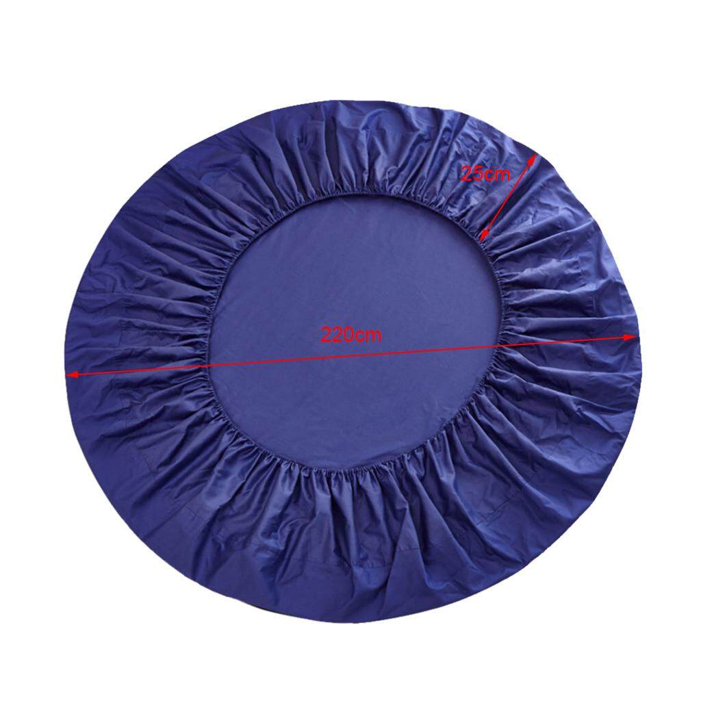 BolehDeals Solid Color Pure Cotton Round Bed Spread Fitted Sheet Covers Sapphire Blue