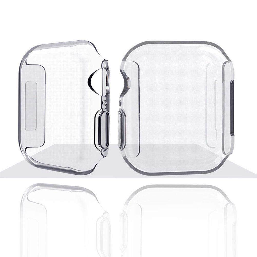 Supermall สำหรับ Apple นาฬิกา Series 4 TPU Slim CLEAR Case ปกป้องหน้าจอคลุมทั้งหมด