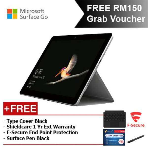 Microsoft Surface Go Y/4GB 64GB + Surface Go Type Cover Black + Shieldcare 1 Year Entended Warranty + F-Secure Endpoint Protection + Pen Black Malaysia