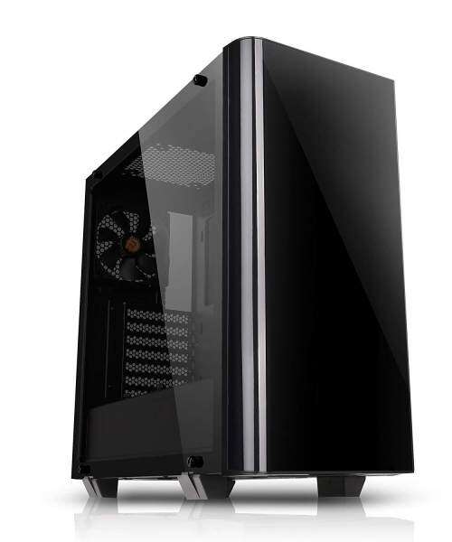 Thermaltake View 21 Black Dual Tempered Glass ATX Mid Tower Gaming PC Computer Case (2x Tempered Glass, 1x 12cm Pre-installed Fan) Malaysia