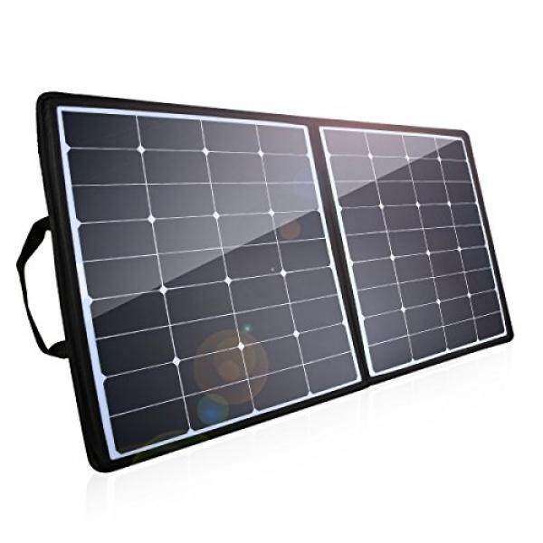 Poweradd 100W Solar Charger, 18V 12V SUNPOWER Solar Panel Water/Shock/Dust Resistant Foldable Panel for Laptop, Macbook, iPhone, Samsung, Generator, ChargerCenter, UPS and More Malaysia