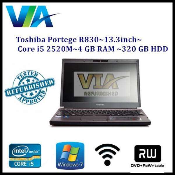 Refurb Toshiba Portege R830 - 13.3 - Core i5 2520M - 4 GB RAM - 320 GB HDD Malaysia