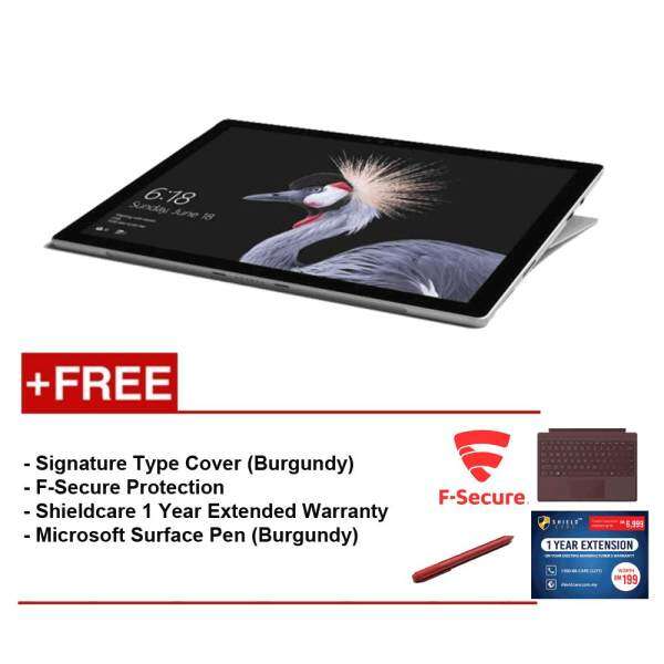 NEW Microsoft Surface Pro-Core i5 8G/256GB Free Surface Pro Type Cover(Burgundy)+ Shieldcare 1 Year Extended Warranty+ F-Secure EndPoint Protection+ Microsoft Surface Pen (Burgundy) Malaysia