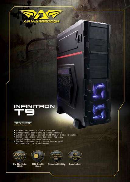 (CLEARANCE) Armaggeddon Infinitron T9 Gaming Tower Chassis Malaysia