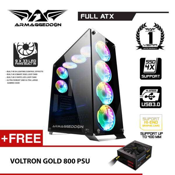 Armaggeddon Infineon 9000 (4 Sided Tempered Glass) Chassis Free Voltron Gold 800 Malaysia