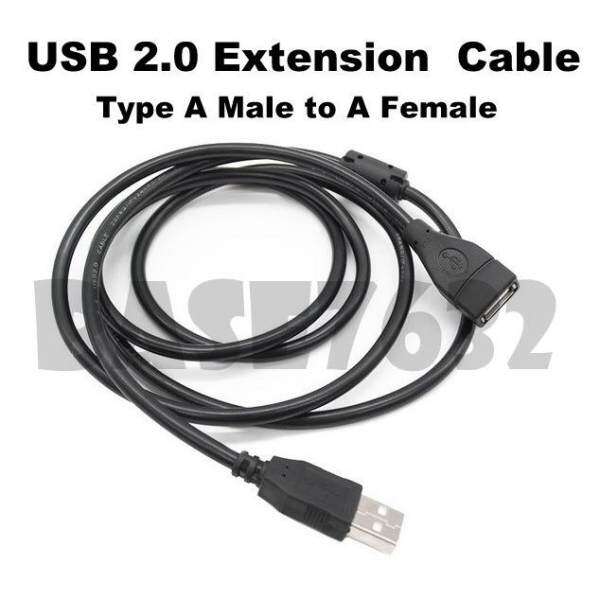 1.5m Black USB 2.0 Type A Male to A Female Extension Cable Cord 1813.1 Malaysia