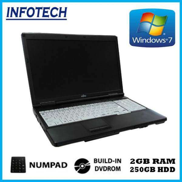 Fujitsu intel celeron 2GB DDR3 250GB numpad dvdrom lifebook a552 laptop notebook (Refurbished) Malaysia