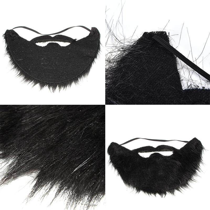 Funny Costume Party Male Man Halloween Beard Facial Hair Disguise Game Black Mustache