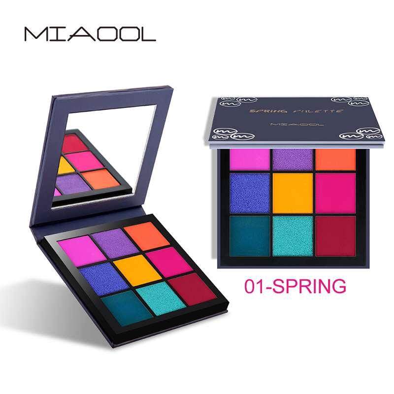 Dongxi Miaool 9 สี Pearlescent ด้านเครื่องสำอางพาเลทอายแชโดว์ยาวนานอายแชโดว์กันน้ำอายแชโดว์แต่งหน้า 01 - INTL