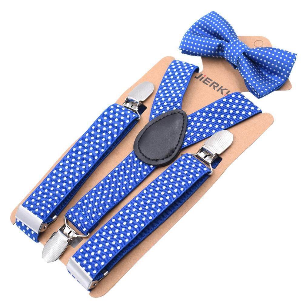 Bigood เด็ก Dot พิมพ์ Y Band สายรัดแบบปรับสายได้กับ Bowtie Bigood เด็ก Dot พิมพ์ Y Band สายรัดแบบปรับสายได้กับ Bowtie