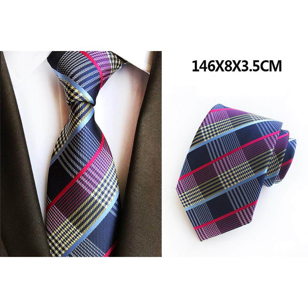Fashion Men's Stripe Tie High Quality Silk Neckties Formal Gentleman Polyester Business Wedding Suit Ties