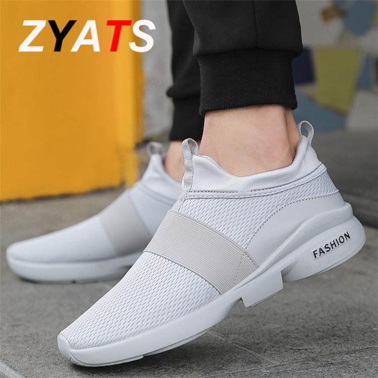 ZYATS แนวโน้มผู้ชายคลาสสิกของรองเท้า Slip-Ons Running Shoes เทรนด์แฟชั่นเพื่อช่วยรองเท้าลำลองขนาดเล็กขนาดใหญ่ 38-46