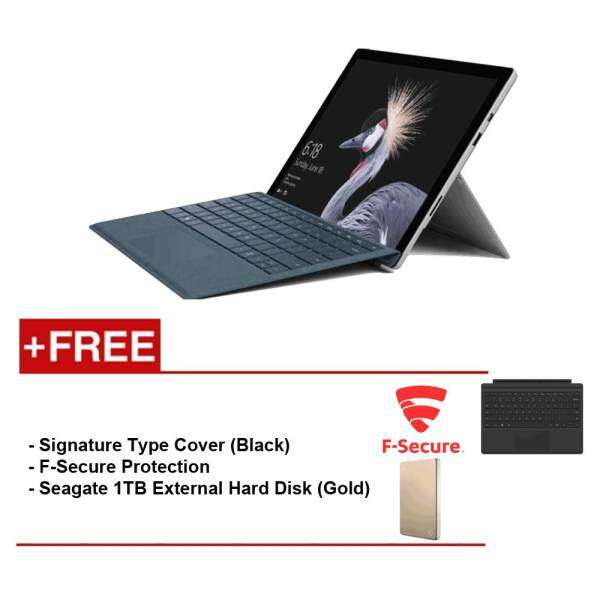 NEW Microsoft Surface Pro-Core I7 8G/256GB Free Surface Pro Type Cover(Black)+ F-Secure EndPoint Protection+ Seagate 1TB External Hard Disk(Gold) Malaysia