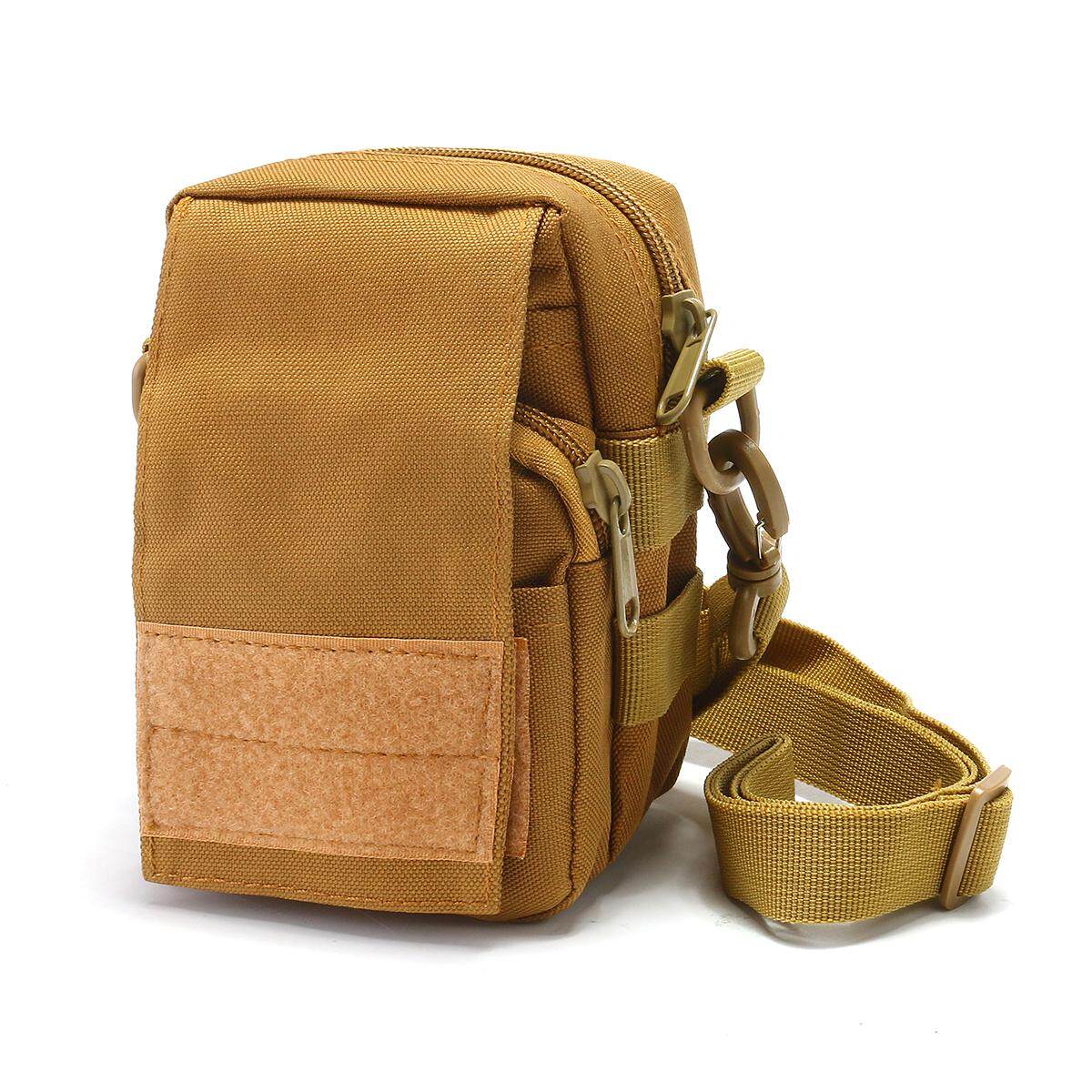ยุทธวิธี MOLLE POUCH EDC ยูทิลิตี้กีฬากลางแจ้งกระเป๋าคาดเอวพร้อมโทรศัพท์มือถือที่วางโทรศัพท์ # สีกากี - INTL