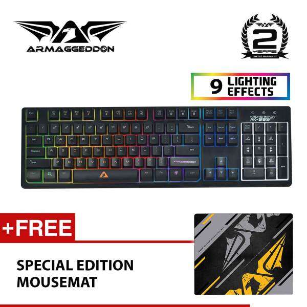 Armaggeddon AK-999sFX Spill Proof Gaming Keyboard Free Special Edition Mousemat Malaysia