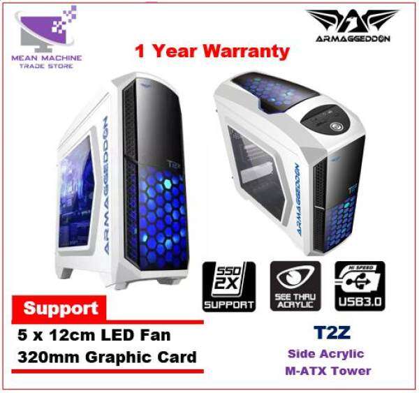 Armaggeddon Microtron T2Z / Acrylic 5 Fan M-ATX Gaming Chassis Malaysia