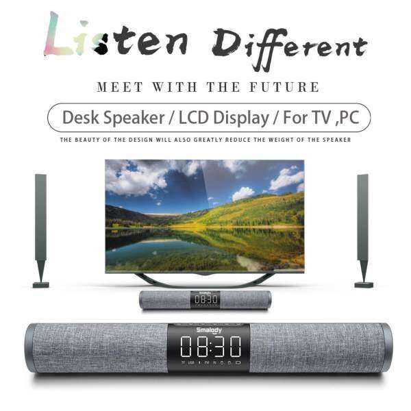 Portable Wireless Bluetooth Speaker Super Bass Subwoofer Hands-free Soundbar Grey Fabrics For TV Support AUX IN TF Card FM MIC Malaysia
