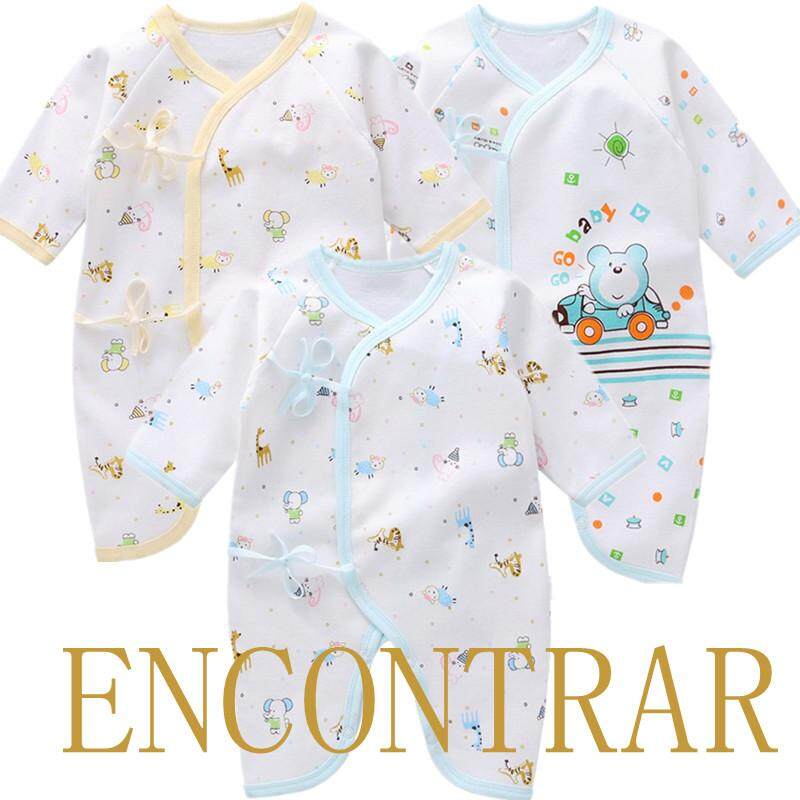 ENCONTRAR ชุดบอดี้สูทเด็กอ่อนผ้าคอตตอน 100% สำหรับเด็กอายุ 0-6 เดือน 3 ชิ้น