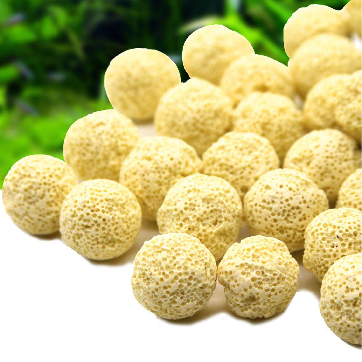 500 กรัม Sphere กำจัดแบคทีเรียภายในบ้านเม็ดมีรูพรุนลูกชีวภาพตู้ปลาสีดำสำหรับเต่าทะเลตู้ปลา Sump กระป๋อง - INTL