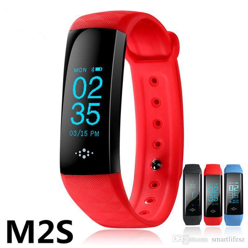 มาใหม่ล่าสุดใหม่ M2S กำไลข้อมืออัจฉริยะความดันโลหิตเลือดออกซิเจนเครื่องวัดชีพจรสร้อยข้อมือขี่โหมดสายคาดฟิตเนสอัจฉริยะ