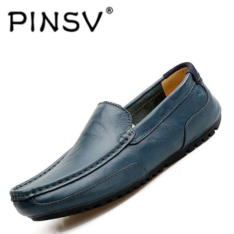 PINSV แฟชั่นรองเท้าลำลองสำหรับขับรถรองเท้าหนังส้นเตี้ย - INTL