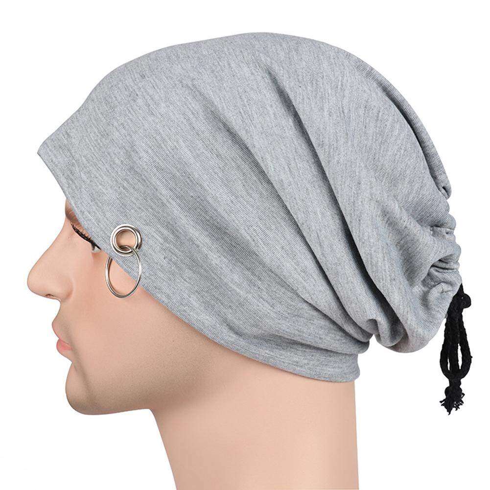 แฟชั่นผู้ใหญ่ผู้ชาย Lacing Beanie หมวกฤดูใบไม้ร่วง Skull หมวก Unisex ฮิปฮอปหมวก - INTL
