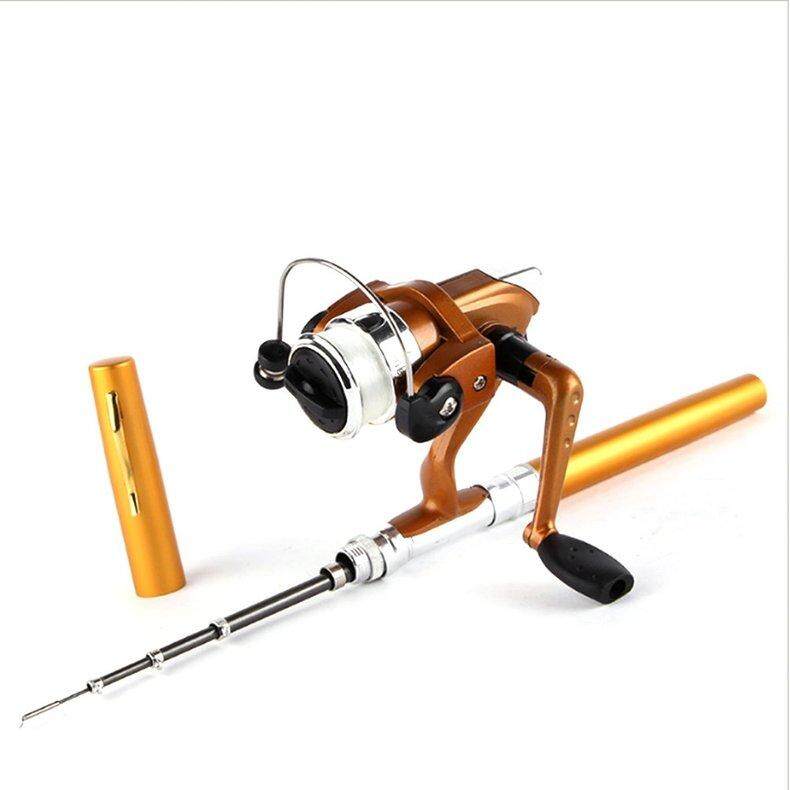 EVOL เบ็ดปากกา คันเบ็ดตกปลา เบ็ดตกปลา Set Telescopic Fishing Rod Pole + Reel