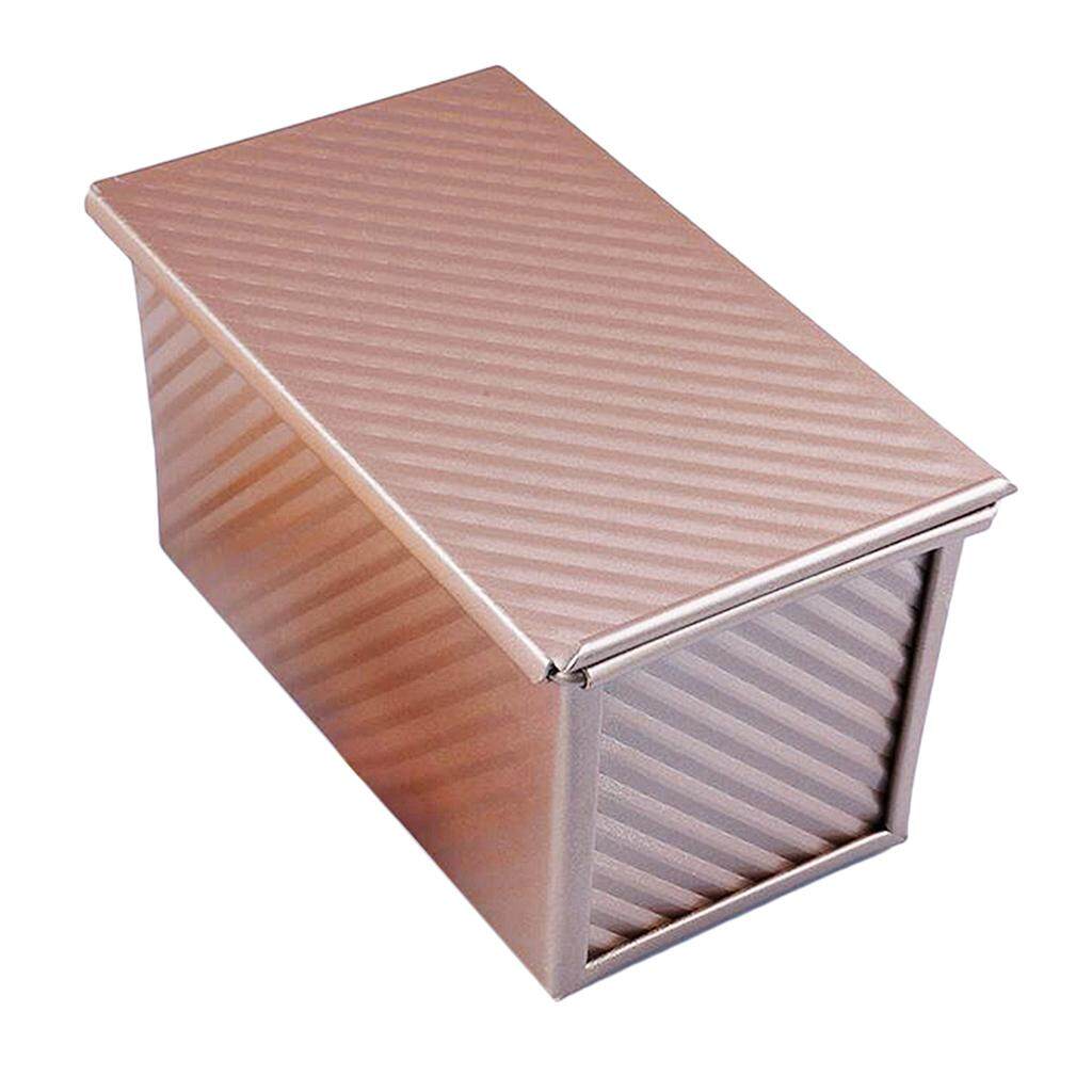 Dolity Rectangle Non-stick Mould Toast Loaf Bread Baking Pan Bakeware Golden 450g 1