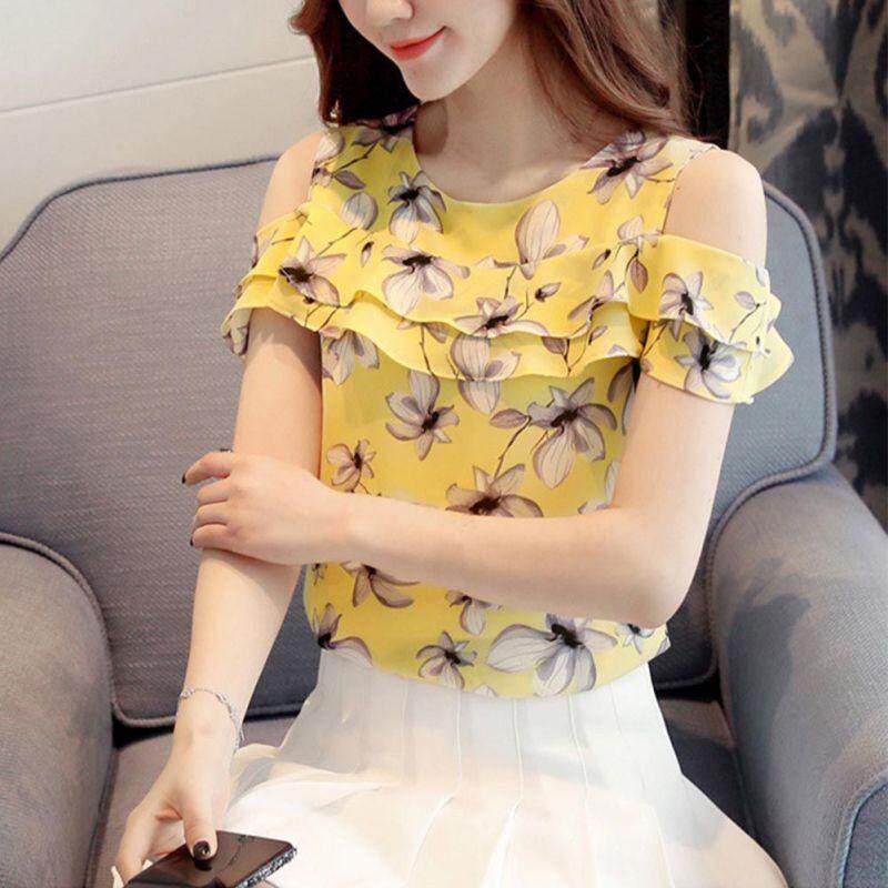 Women New Fashion Summer Casual Short Sleeve Round Neck Tops Blouse Women New Fashion Summer Casual Short Sleeve Round Neck Tops Blouse