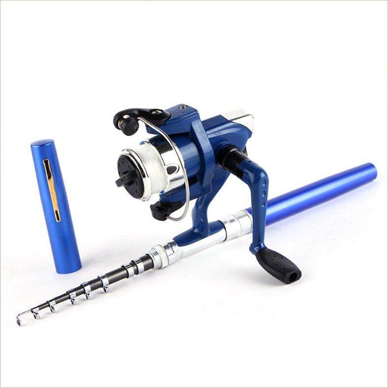 EVOL เบ็ดปากกา คันเบ็ดตกปลา เบ็ดตกปลา Set Telescopic Fishing Rod Pole + Reel