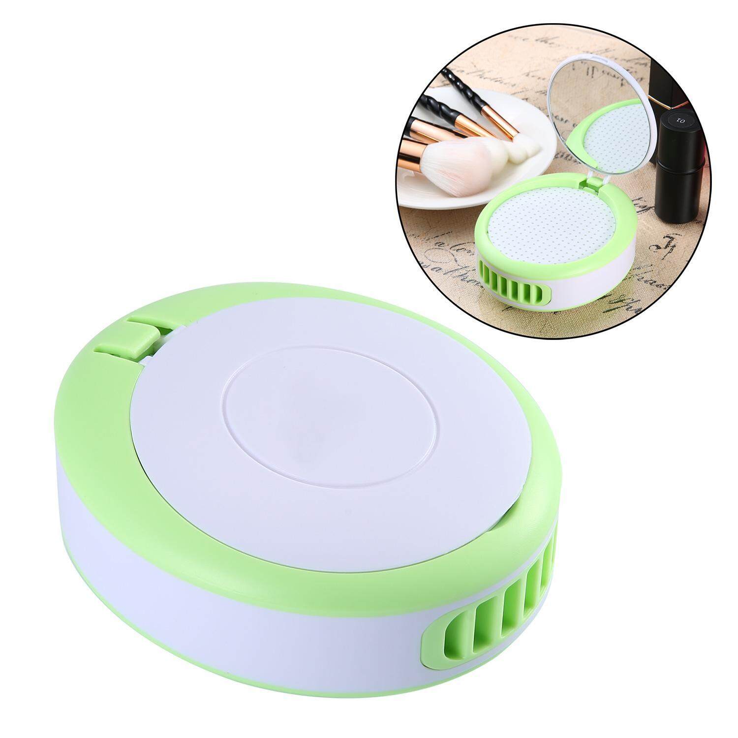yeopor Summer Cooler Mini Portable Usb Fan Handheld Bladeless Fan With Makeup Mirror(Light Green) - intl