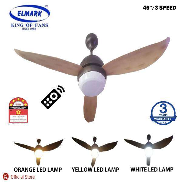 Elmark Swift 46 Inch Remote Ceiling Fan With Led Light Malaysia