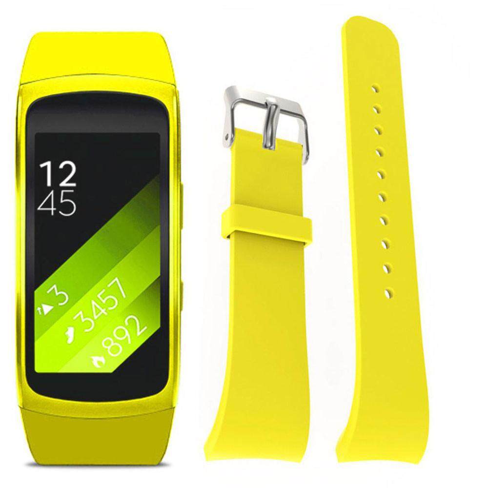 ANTIVEAS นาฬิกาซิลิโคนสุดหรูสายสำรองสำหรับ Samsung เกียร์ Fit2 ฟิตเนสชั้นแนวหน้า - INTL