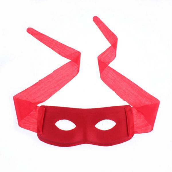 Bandit Zorro Masked Man Eye Mask for Theme Party Masquerade Costume Halloween Red