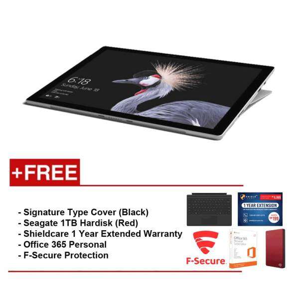 NEW Microsoft Surface Pro-Corei5 8G/256GB Free Surface Pro Type Cover(Black)+ Shieldcare 1 Year Extended Warranty+ F-Secure EndPoint Protection+ Seagate 1TB External Hard Disk(Red)+ Office 365 Personal Malaysia