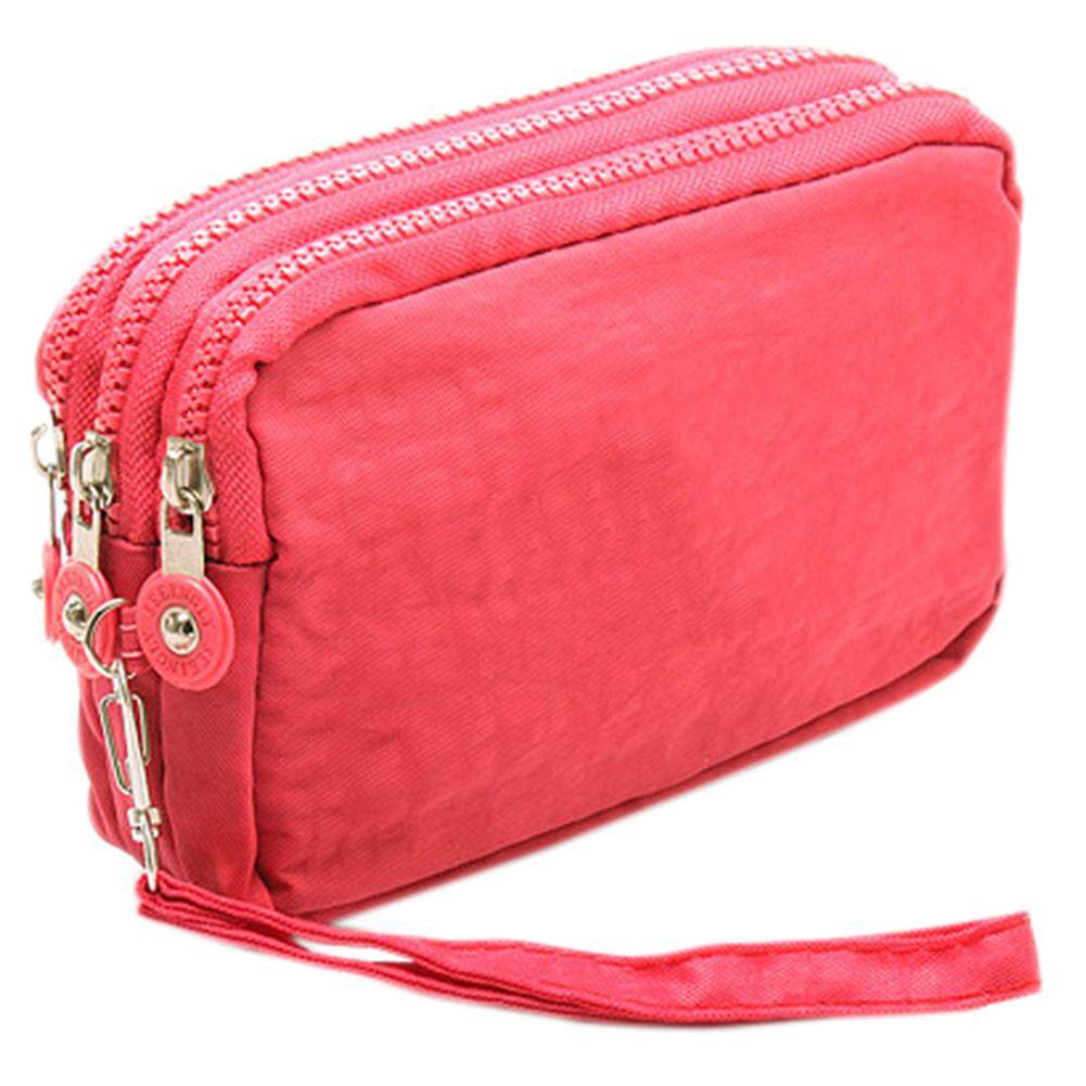 Hiqueen Lady Phone Wallet Package 3 Layers Handbag Cross Section Clutch Bag Large Capacity Valentines Gift