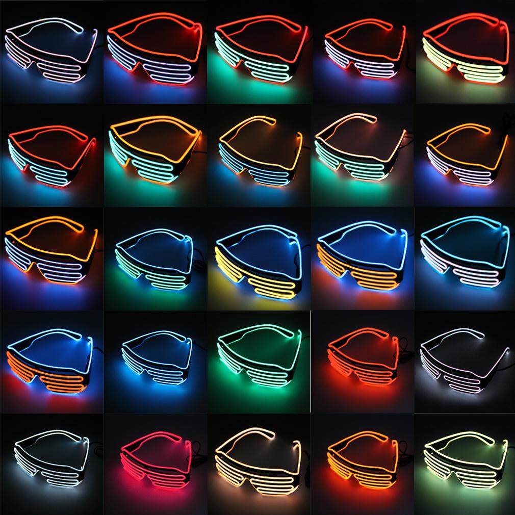 Jingle พลาสติก LED แว่นตาติดไฟ Shades กระพริบ RAVE Wedding แว่นตาปาร์ตี้ Jingle พลาสติก LED แว่นตาติดไฟ Shades กระพริบ RAVE Wedding แว่นตาปาร์ตี้