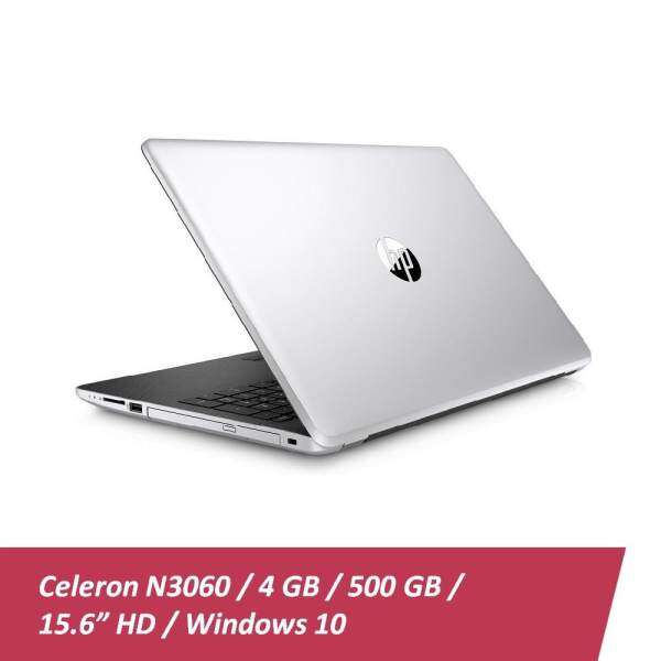 HP 15-bs098TU Laptop (Celeron N3060, 4GBD3, 500GB, 15.6, Win10) - Natural Silver + HP x3000 Wireless Mouse + Car Sunshade Malaysia