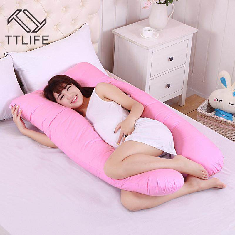 TTLIFE Sleeping Support Pillow For Pregnant Women Body 100% Cotton Pillowcase U Shape Maternity Pillows Pregnancy Side Sleepers Bedding - intl