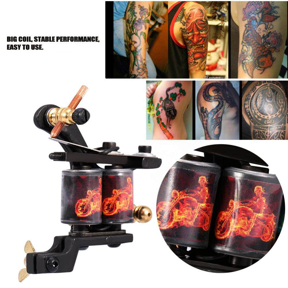 Professional 10 Warp Coil Tattoo Machine Dragon Fire Pattern Tattoo Shader Liner Professional 10 Warp Coil Tattoo Machine Dragon Fire Pattern Tattoo Shader Liner