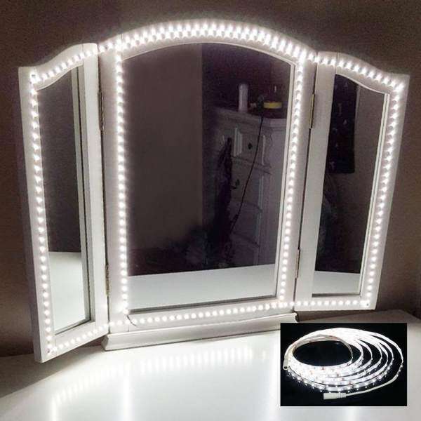 Kobwa US PLUG Led VUS PLUG Led Vanity Mirror Lights Kit 13ft/4M 240 LEDs Makeup Vanity Mirror Light For Vanity Makeup Table Set With Dimmer - intl Philippines