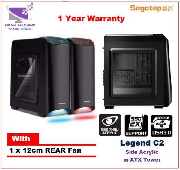 Segotep Legend C2 Black White / m-ATX Tower / USB 3.0 Acrylic Gaming Chassis Malaysia