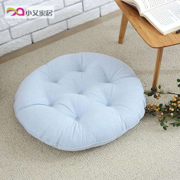 Japanese Style Cotton Solid Color Futon Fabric Extra-large Thick Tatami Floor round throw pillow Bay Window Terrace/Patio Seat Coaster