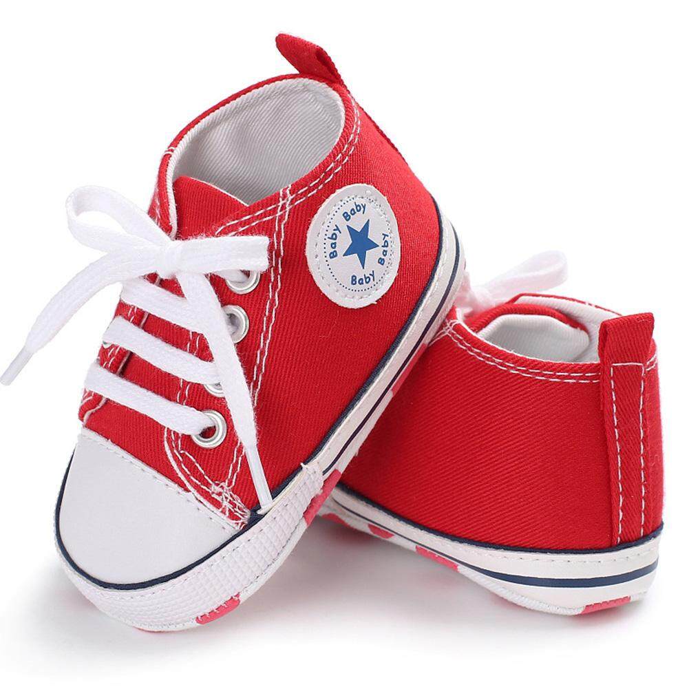 Kidlove เด็กกระเป๋าสะพายผ้าใบรองเท้าเด็กวัยหัดเดิน Soft Sole First Walker ทารกสูงรองเท้าผ้าใบหุ้มข้อเท้าทารกแรกเกิดรองเท้า Crib