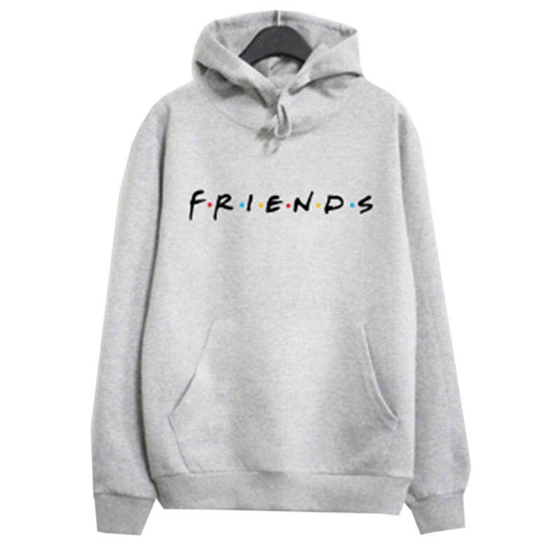 SUNNY Women Simple FRIENDS Letters Printing Autumn Leisure Loose Hoodies