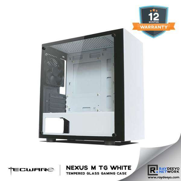 Tecware NEXUS M TG (WHITE) Tempered Glass Gaming Case Malaysia