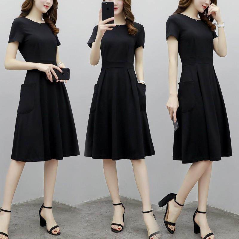 ใหม่ผู้หญิงสบายๆ Basic ฤดูร้อนชุดเดรสเซ็กซี่เสื้อแขนกุดสีดำขนาดพิเศษ - INTL