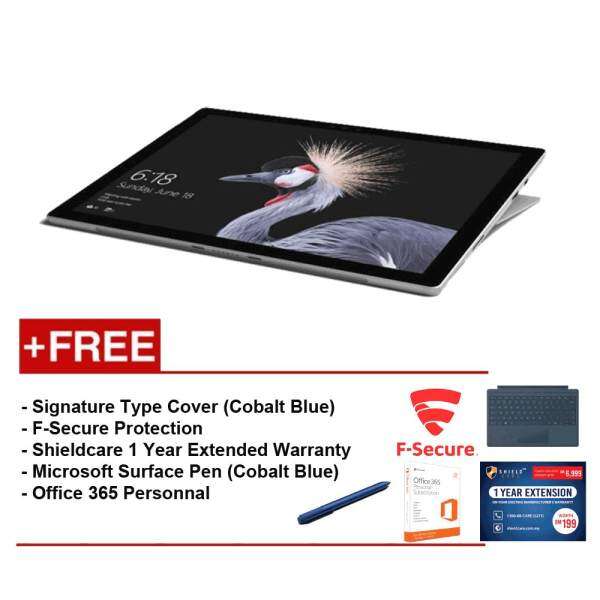 NEW Microsoft Surface Pro-Core i5 8G/256GB Free Surface Pro Type Cover(CobaltBlue)+ Shieldcare 1 Year Extended Warranty+ F-Secure EndPoint Protection+ Microsoft Surface Pen (Cobalt Blue)+ Office365Personal Malaysia