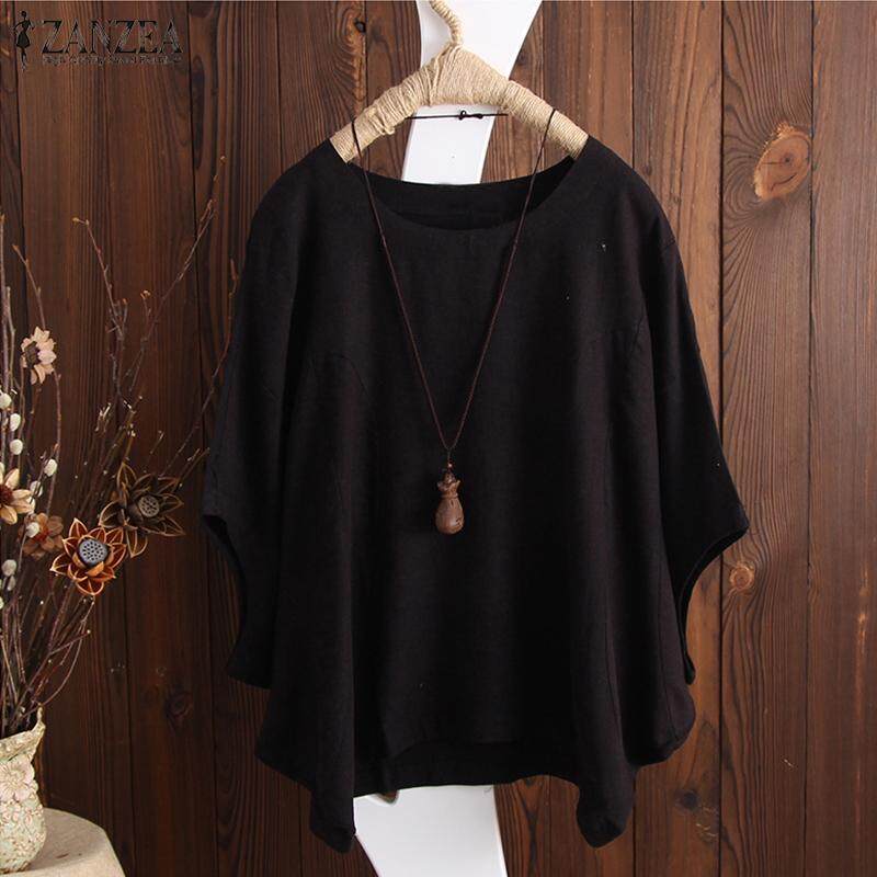 ZANZEA Women Casual Loose Cotton Blouse Tee T Shirt Basic Plus Size Top - intl ZANZEA Women Casual Loose Cotton Blouse Tee T Shirt Basic Plus Size Top - intl