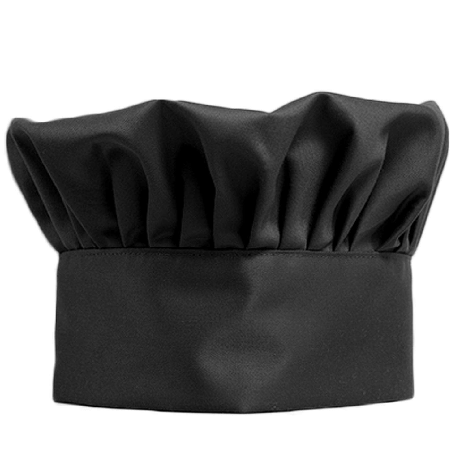 ปรับเห็ดหมวกเชฟทำอาหาร Pastry Chef หมวกครัว (สีขาว/สีดำ/สีแดง) - INTL